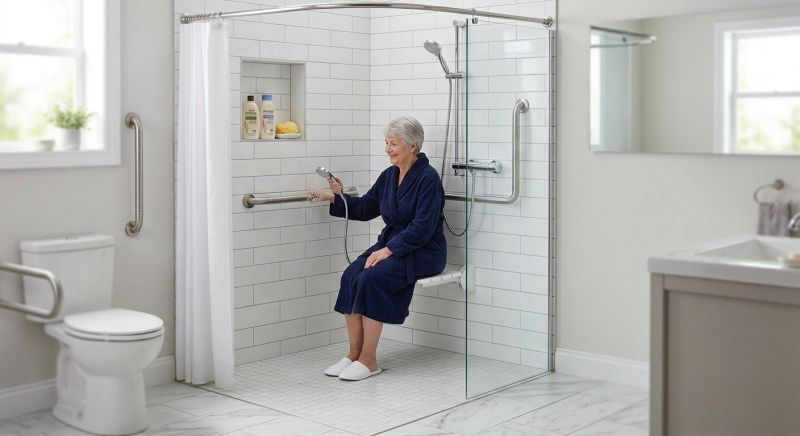 Walk In Shower Installation detail
